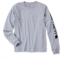 Carhartt Logo Longsleeve,  grigio,  dimensione 2XL per uomo