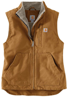 Carhartt Sherpa Lined Mock Neck Gilet donna,  marrone,  dimensione S per donne