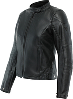 Dainese Electra Giacca di pelle moto da donna,  nero,  dimensione 46 per donne