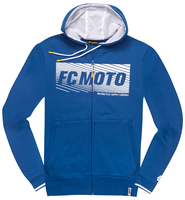 FC-Moto Waving Felpa con cappuccio zip,  bianco-blu,  dimensione M per uomo