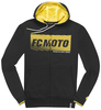 FC-Moto Waving Felpa con cappuccio zip,  nero-giallo,  dimensione L