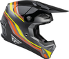 Fly Racing Formula CP S.E Speeder Casco Motocross,  nero-rosso-giallo,  dimensione XL per uomo