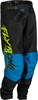 Fly Racing Kinetic Khaos Pantaloni da motocross per ragazzi,  nero-blu-giallo,  dimensione 24