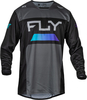 Fly Racing Kinetic Reload 2024 Maglia Motocross,  nero-grigio-blu,  dimensione S per uomo
