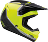 Fly Racing Kinetic Vision Youth Casco Motocross,  nero-giallo,  dimensione S