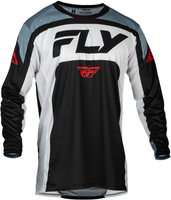 Fly Racing Lite 2024 Maglia Motocross,  nero-grigio-bianco,  dimensione XL
