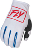 Fly Racing Lite Guanti motocross,  bianco-rosso-blu,  dimensione S per uomo