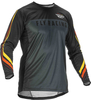 Fly Racing Lite L.E. Speeder Maglia Motocross,  nero-grigio-giallo,  dimensione XL
