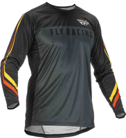 Fly Racing Lite L.E. Speeder Maglia Motocross,  nero-grigio-giallo,  dimensione XL