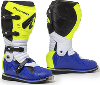 Forma Terrain Evolution TX Stivale moto motocross,  bianco-blu-giallo,  dimensione 46