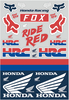 FOX Honda Track Pack Adesivi,  rosso per uomo