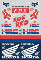 FOX Honda Track Pack Adesivi,  rosso per uomo