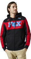 FOX Honda Zip Felpa,  nero-rosso,  dimensione XL