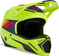 FOX V1 Flora MIPS Casco Motocross,  nero-giallo,  dimensione L