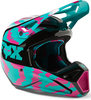FOX V1 Nuklr Casco Motocross,  turchese,  dimensione 2XL