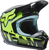 Fox V1 Trice Casco motocross,  nero-verde,  dimensione S