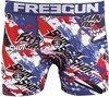 Freegun Skull Boxer Shorts,  bianco-rosso-blu,  dimensione S per uomo