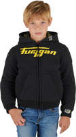 Furygan Luxio Evo Felpa con cappuccio zip per bambini,  nero-giallo,  dimensione 8 anni