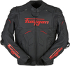 Furygan Raptor Evo 2 Giacca moto in pelle,  nero-rosso,  dimensione L