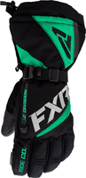 FXR Fusion Ladies Guanti da motoslitta,  nero-verde,  dimensione XS per donne