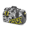 GIVI Easy-T Waterproof - Rotolo portabagagli con tracolla 40 L design mimetico grigio,  scritta giallo neon