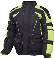 GMS Twister Giacca tessile per moto per bambini,  nero-giallo,  dimensione M
