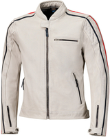 Held Brixham Giacca di pelle da moto,  nero-bianco-rosso,  dimensione 50 per uomo