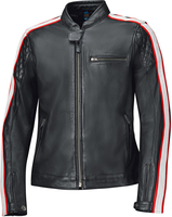 Held Brixham Giacca di pelle da moto,  nero-bianco-rosso,  dimensione 58 per uomo