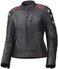 Held Laxy Giubbotto moto in pelle Ladies,  nero-rosso,  dimensione 40 per donne