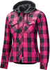 Held Lumberjack II Giacca tessile da donna,  nero-rosa,  dimensione XL per donne