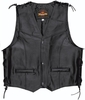 Held Patch Gilet in pelle moto,  nero,  dimensione 4XL