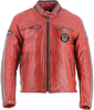 Helstons Ace 10Ans Giacca in pelle moto,  rosso,  dimensione 3XL