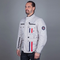 Helstons Hoggar impermeabile Moto Tessile Giacca,  argento,  dimensione M per uomo