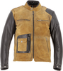 Helstons Johnson Suede Giacca di pelle da moto,  nero-beige,  dimensione L