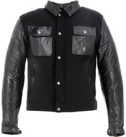 Helstons Kansas impermeabile Moto Tessile Giacca di Pelle,  nero,  dimensione S per uomo