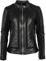 Helstons Kate Giacca donna moto in pelle,  nero,  dimensione XL per donne