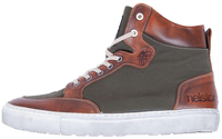 Helstons Kobe Scarpe da moto,  verde-marrone,  dimensione 43 per uomo
