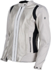 Helstons Lea Air Giacca tessile moto da donna,  nero-argento,  dimensione S per donne