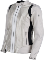 Helstons Lea Air Giacca tessile moto da donna,  nero-argento,  dimensione S per donne