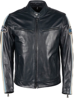 Helstons Race Giacca moto in pelle,  blu,  dimensione L