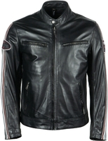 Helstons Race Giacca moto in pelle,  nero,  dimensione 4XL