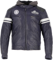 Helstons Riposte Giacca in pelle moto,  blu,  dimensione 2XL