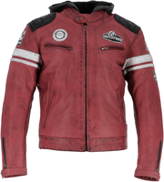 Helstons Riposte Giacca in pelle moto,  rosso,  dimensione M