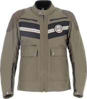 Helstons Sand impermeabile Moto Tessile Giacca,  verde-marrone,  dimensione 2XL per uomo