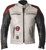 Helstons Tracker Giacca in pelle motociclistica,  nero-bianco-rosso,  dimensione 4XL per uomo