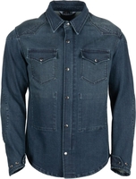 Helstons Vince Dirty Camicia moto in cotone,  blu,  dimensione 3XL