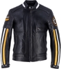 Helstons Vulcan Giacca in pelle da moto,  nero-giallo,  dimensione 3XL per uomo