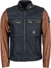 Helstons Winston Giacca moto in pelle,  blu-marrone,  dimensione 2XL
