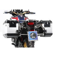 HEPCO & BECKER Case carrier Caso Cutout incl. Xplorer caso CRF 1000 Africa Twin Bj.2016-2017,  caso argento,  argento