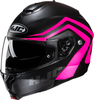 HJC C91N Nepos Casco,  nero-rosa,  dimensione S per uomo